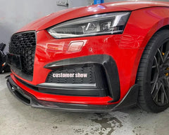 Carbon Fiber Front Lip (2Pc) - Audi A5/S5 B9 S-Line.