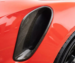 Dry Carbon Fiber Side Fender Air Vent Covers - Porsche 911 991 Turbo S.
