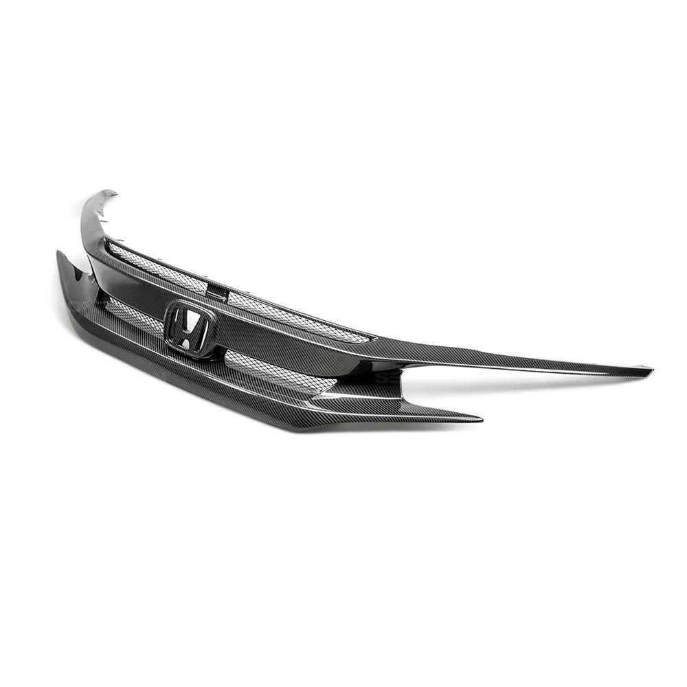 Seibon OEM-Style Carbon Fiber Front Grille | 2016-2021 Honda Civic (FG16HDCV4D).