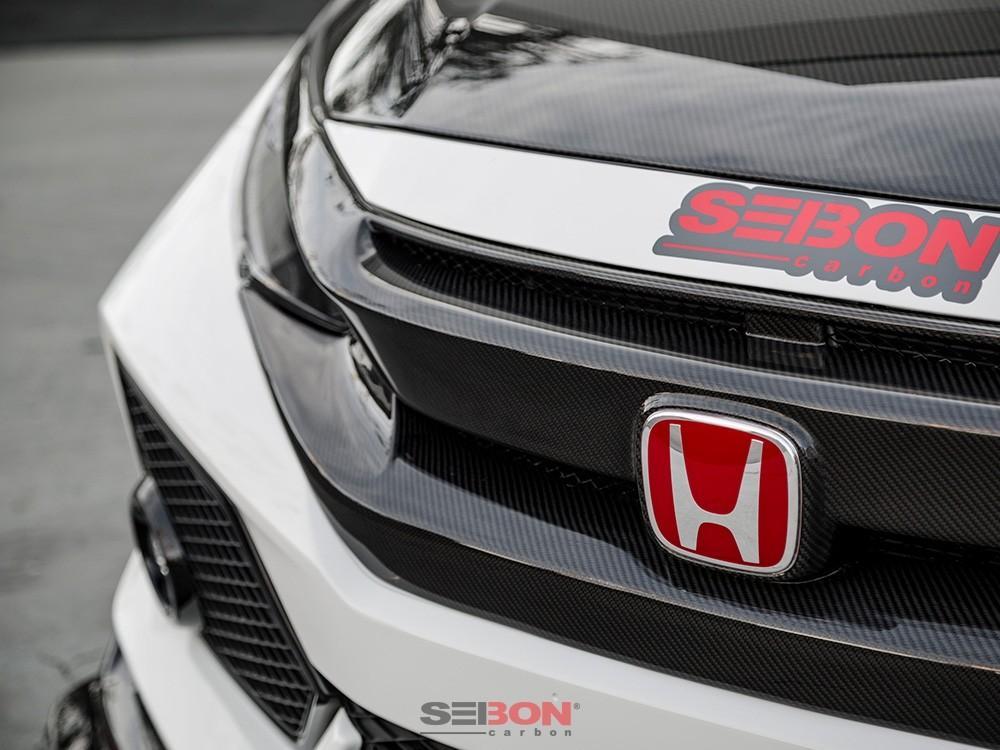 Seibon OEM-Style Carbon Fiber Front Grille | 2016-2021 Honda Civic (FG16HDCV4D).
