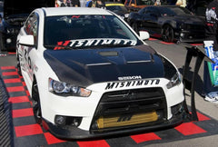 Seibon OEM-Style Carbon Fiber Front Lip | 2008-2015 Mitsubishi Evo X (FL0809MITEVOX-OE).