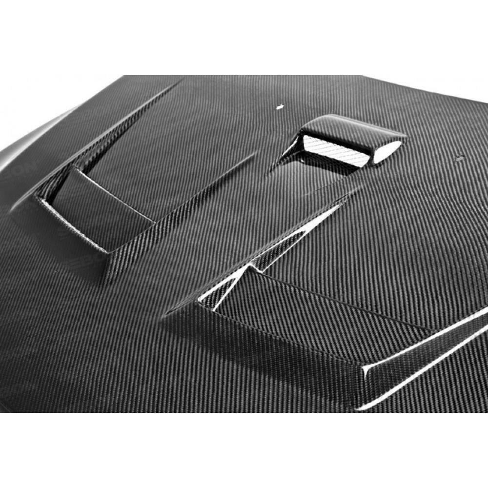 Seibon DV-Style Carbon Fiber Hood | 2008-2015 Mitsubishi Evo X (HD0809MITEVOX-DV).