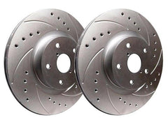 SP Performance Front Drilled And Slotted Brake Rotors | 2008-2015 Mitsubishi Evo X (F30-516/P/BP).