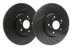 SP Performance Front Drilled And Slotted Brake Rotors | 2008-2015 Mitsubishi Evo X (F30-516/P/BP).
