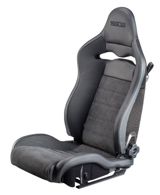 Sparco Street SPX Seats in Carbon Fiber, Leather, & Alcantara (00974ZNRSX/00974ZNRDX).