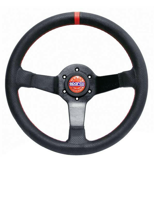 Sparco Champion Black Leather Limited Edition Steering Wheel (015TCHMP).