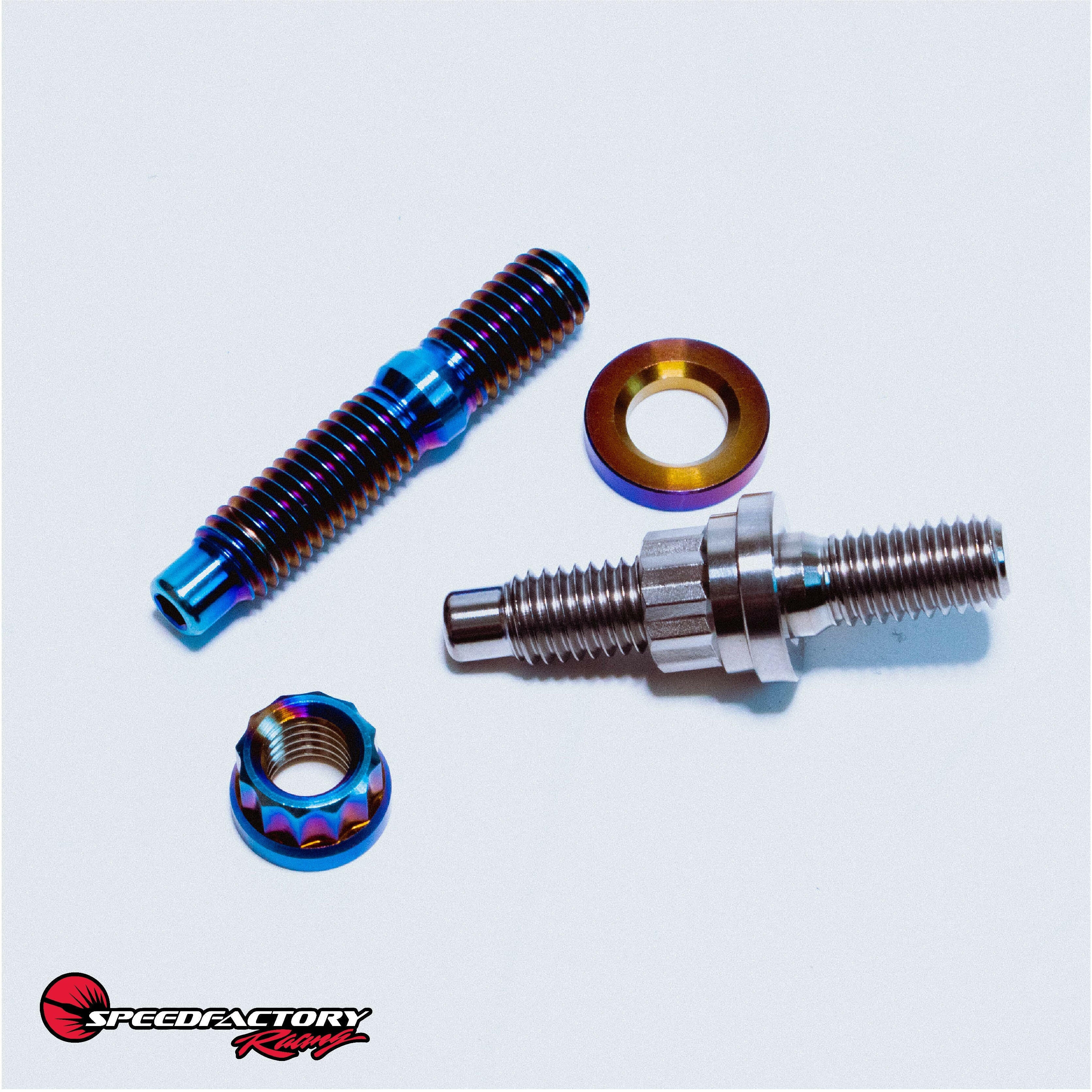 SpeedFactory Racing Titanium B/D/F/H/J Series Intake/Exhaust Manifold Stud Kits | 1994-2001 Acura Integra, 1992-2000 Honda Civic, and 2000-2009 Honda S2000 (SF-02-061).