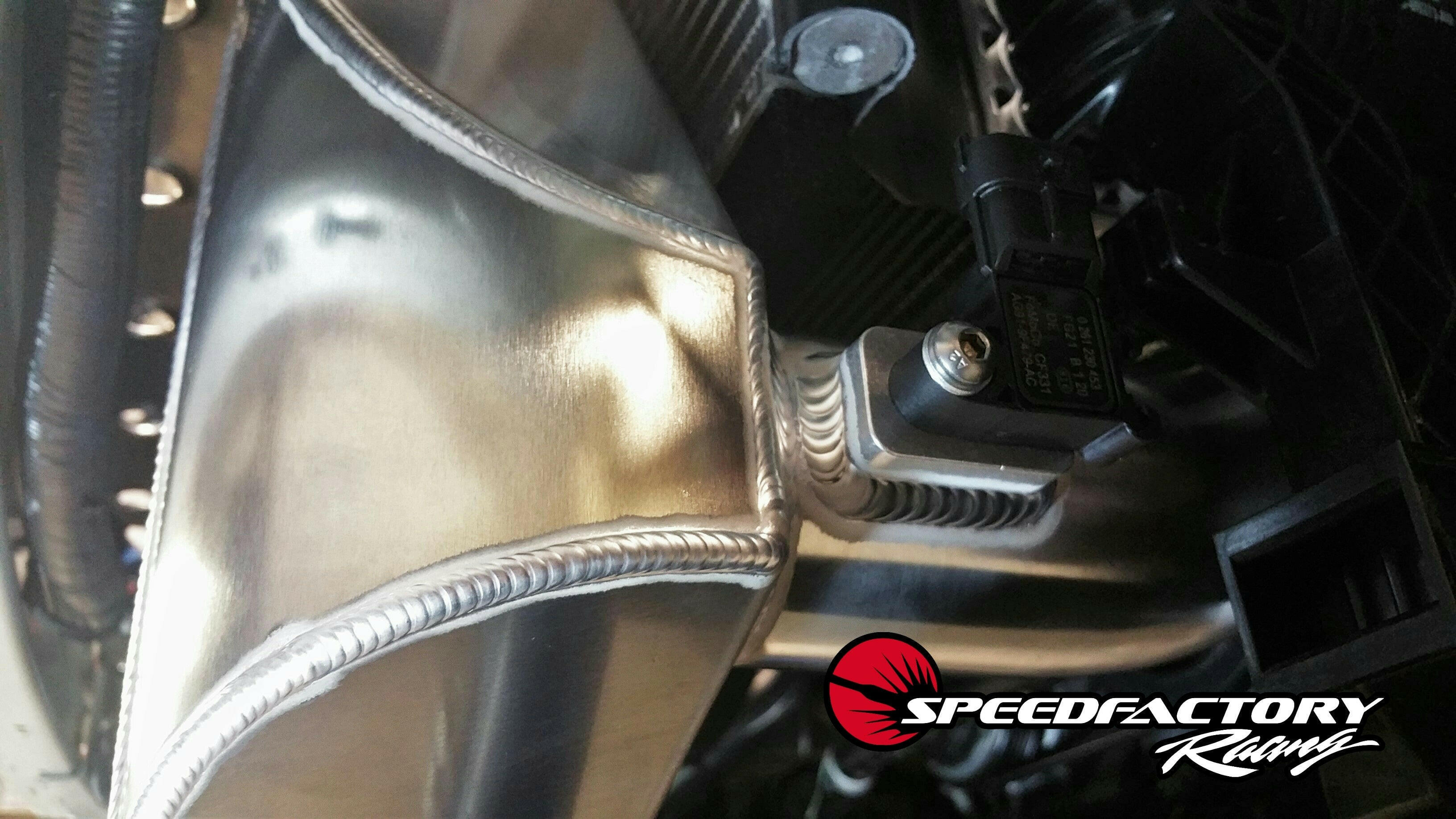 SpeedFactory Racing 600HP Dual Backdoor Intercooler | 2015-2022 Ford Mustang Ecoboost (SF-06-55-002).