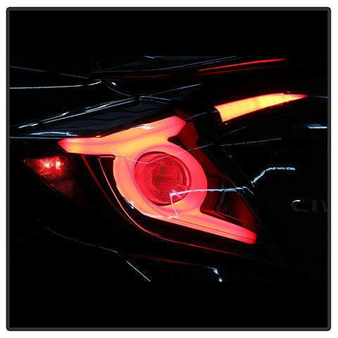 Spyder Light Bar LED Tail Lights | 2016-2019 Honda Civic 4DR (5086051).