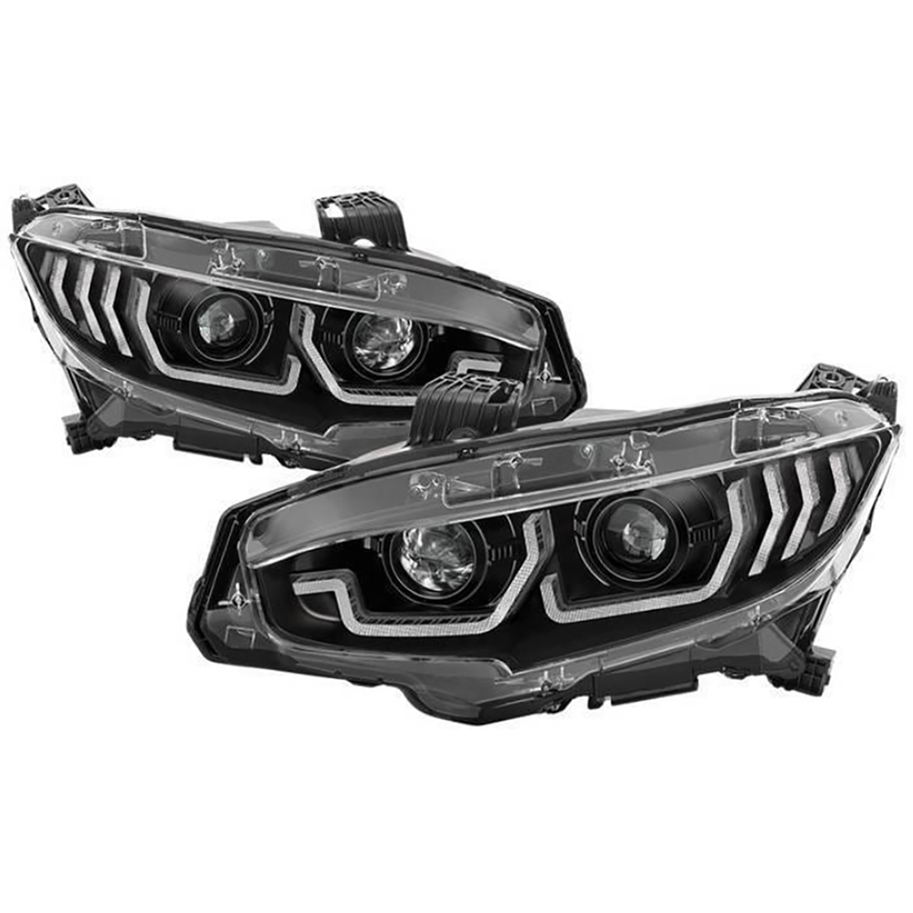 Spyder Auto Signature Series Headlights | 2016-2020 Honda Civic (5086099).