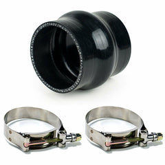 System1 Designs Black Silicone Hump Coupler Turbo Intake Pipe w/ 2x T-Bolt Clamps.