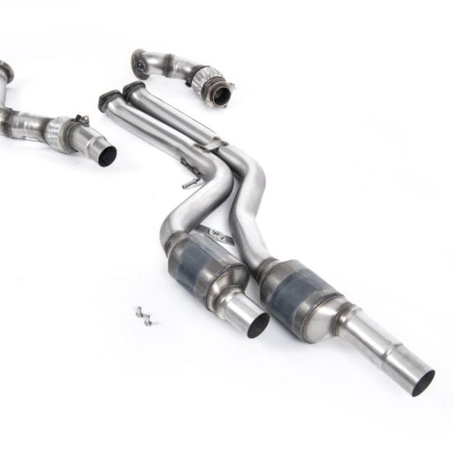 Milltek Large Bore Downpipe &amp; Race GPF / OPF Pipe with Hi-Flow Sports Cats for F8X BMW M3 and M4 (OPF / GPF)