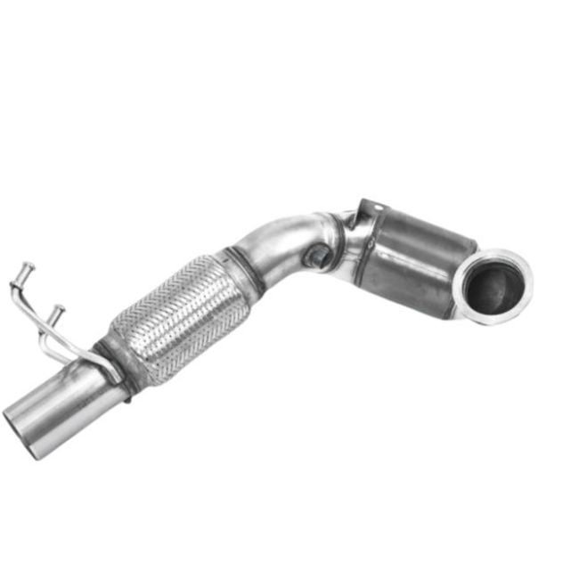 Milltek Large-Bore Downpipe with Hi-Flow Sports Cat &amp; EC Approval for 5F SEAT León Cupra ST Estate / MK7.5 Volkswagen Golf R Estate