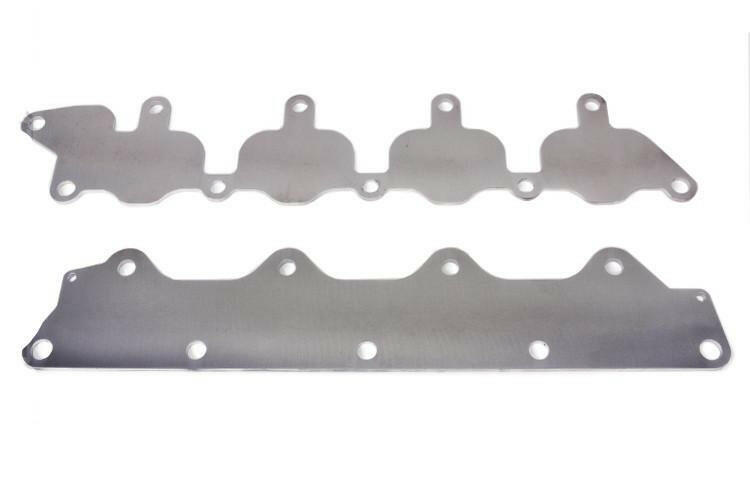 STM 4G63 Head to Manifold Block Off Plates | 1996-2006 Mitsubishi Evo 4-9 (STM-4G63-EXH-BKF / STM-EVO-INT-BKF).