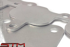 STM 4G63 Head to Manifold Block Off Plates | 1996-2006 Mitsubishi Evo 4-9 (STM-4G63-EXH-BKF / STM-EVO-INT-BKF).