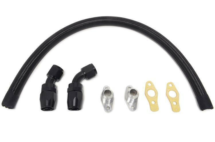 STM Turbo Oil Return Line -10AN | 2003-2007 Mitsubishi Evo 8/9 (EVO89-TORLB-STK).