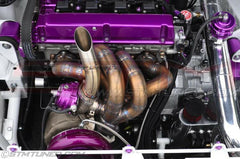 STM Turbo Oil Feed Line Kit for Forward Facing Manifold | 2003-2006 Mitsubishi Evo 8/9 (STM-EVO79-OFLK-PTEBB-FF).