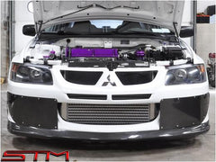 STM Carbon Fiber Front Bumper Shutters | 2003-2005 Mitsubishi Lancer Evolution 8 (EVO8-CFBS).