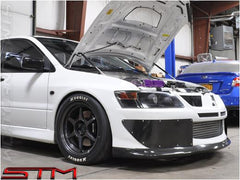 STM Carbon Fiber Front Bumper Shutters | 2003-2005 Mitsubishi Lancer Evolution 8 (EVO8-CFBS).