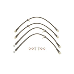 STM Braided Stainless Steel Brake Lines | 2008-2015 Mitsubishi Evo X (STM-BL-MIT-1025BLK).