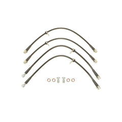 STM Braided Stainless Steel Brake Lines | 2008-2015 Mitsubishi Evo X (STM-BL-MIT-1025BLK).