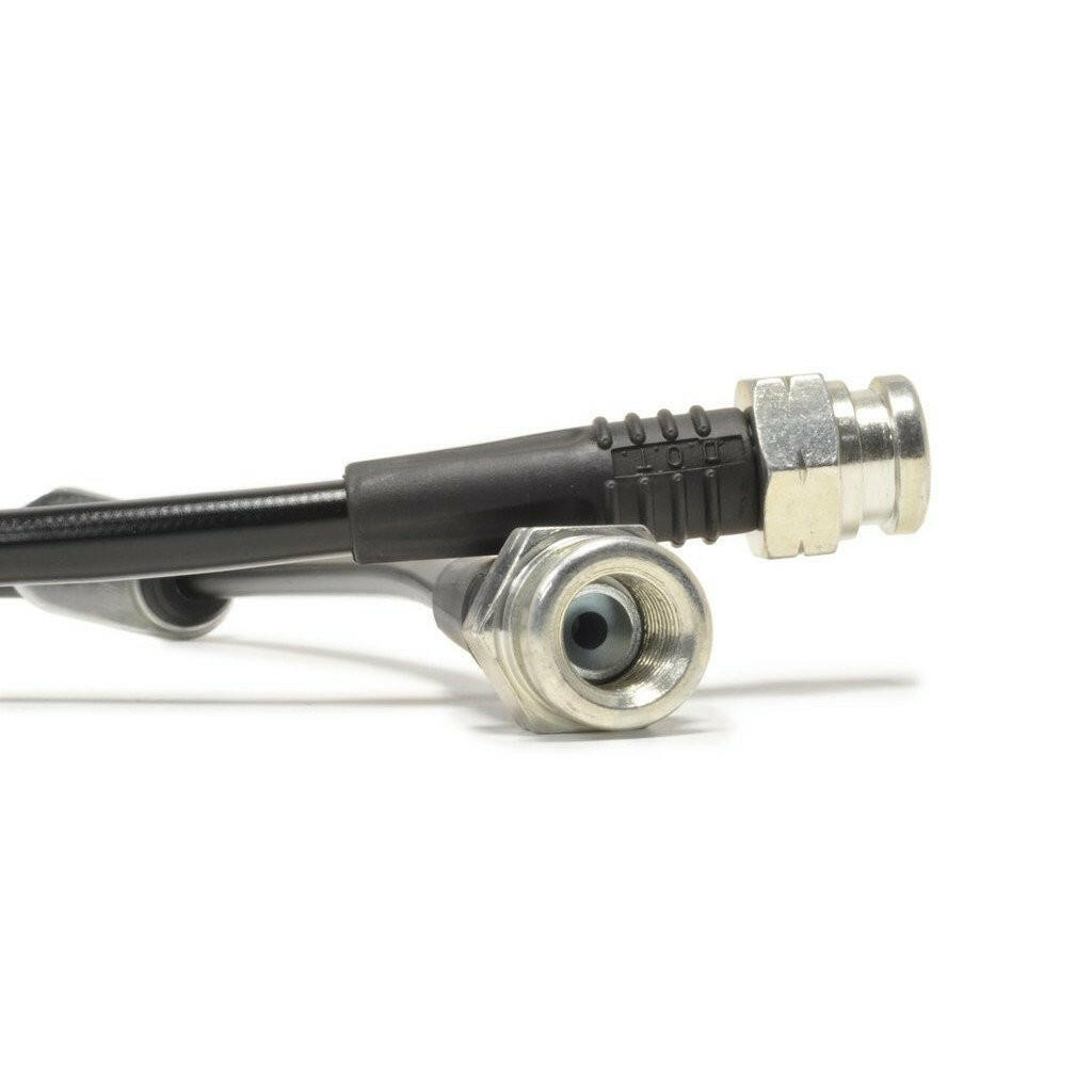 STM Braided Stainless Steel Brake Lines | 2008-2015 Mitsubishi Evo X (STM-BL-MIT-1025BLK).