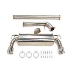 STM Stainless Cat-Back Exhaust - Dual Exit | 2008-2015 Mitsubishi Evo X (STM-EVOX-EXDE-SS).