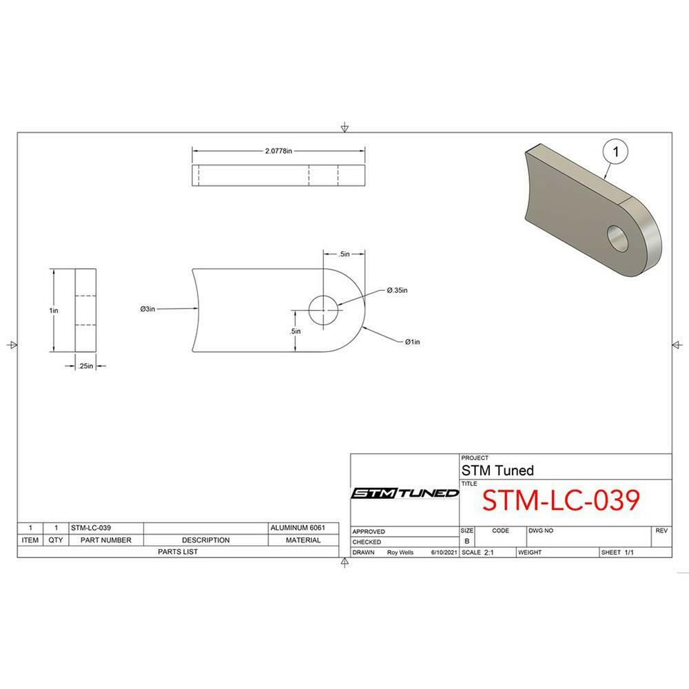 STM Manifold Catch Can Mounting Tab | 2001-2006 Mitsubishi Evo (STM-LC-039).