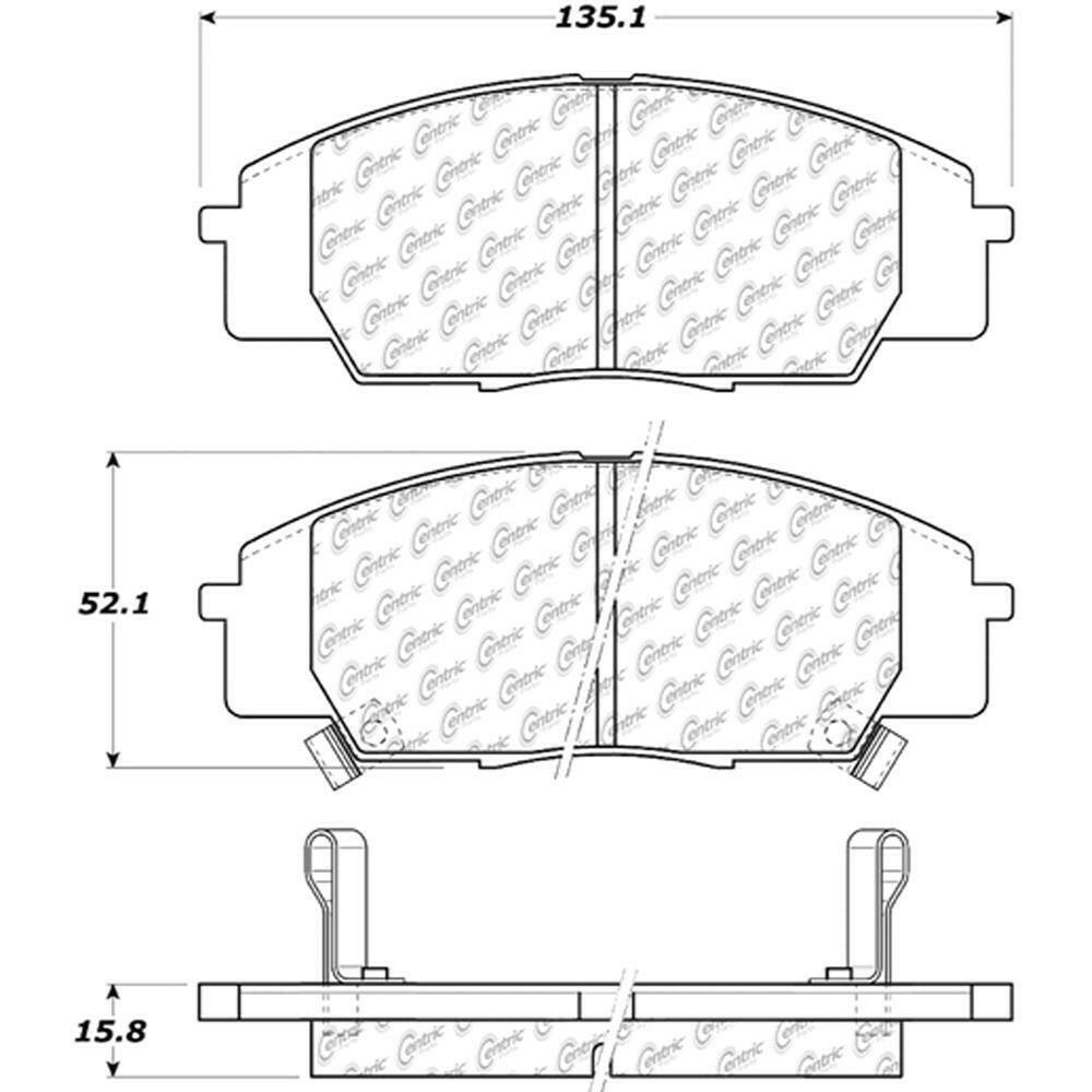 Centric PosiQuiet Front Brake Pads | Multiple Honda/Acura Fitments (105.08290).