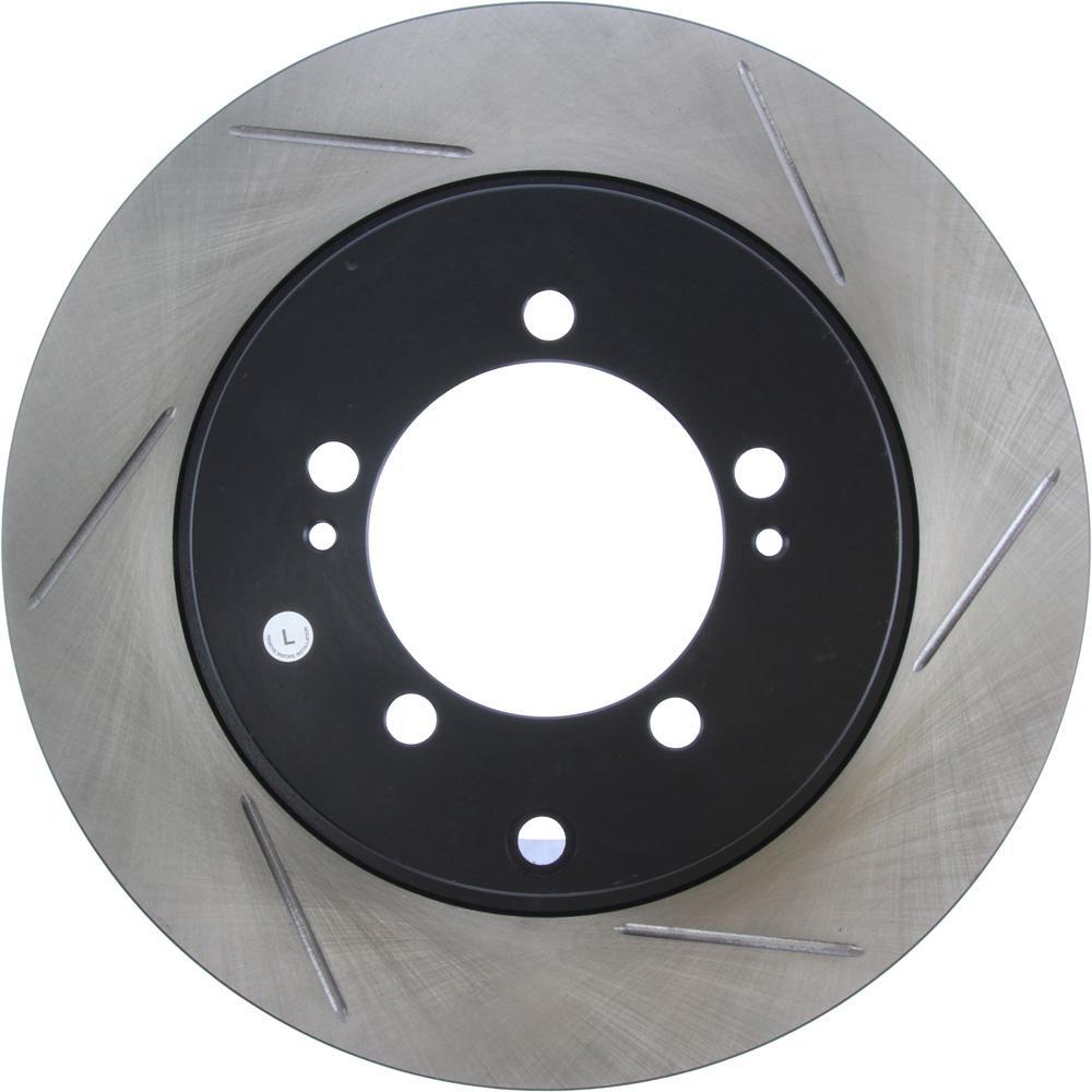 StopTech Sport Slotted Brake Rotor - Rear Left | 2003-2006 Mitsubishi Evo 8/9 (126.46065SL).
