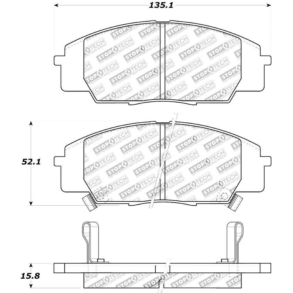 StopTech Sport Brake Pads - Front | Multiple Honda/Acura Fitments (309.08290).