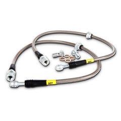 StopTech Stainless Steel Front Brake lines | 2003-2007 Mitsubishi Lancer / Evo 8 & 9 (950.46005).