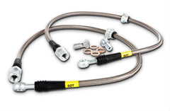 Stoptech Stainless Steel Braided Front Brake Lines | 2008-2015 Mitsubishi Lancer Evolution X (950.46007).