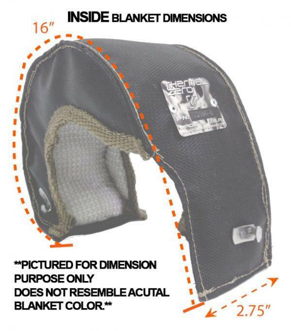 Thermal Zero Turbo Blanket for Borg Warner S400 Series T6 Turbo (TZ328511-B/TZ328511-L).