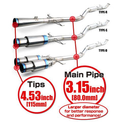 Tomei Expreme Ti Full Titanium Exhaust ”Type-S” | 2017-2021 Honda Civic Type-R (TB6090-HN06B).