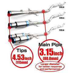 Tomei Expreme Ti Full Titanium Exhaust ”Type-S” | 2017-2021 Honda Civic Type-R (TB6090-HN06B).