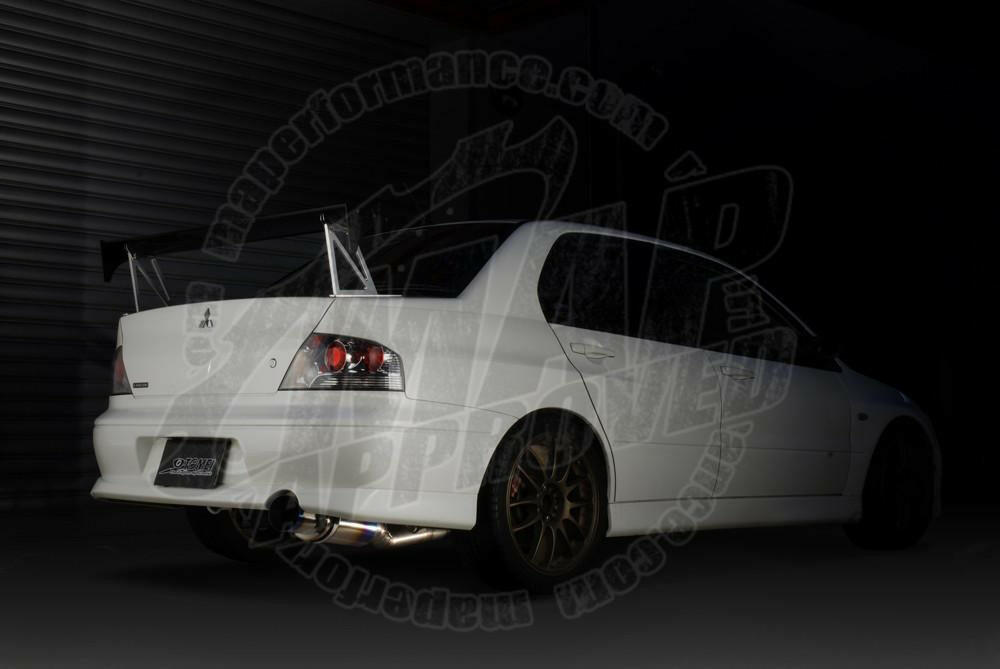 Tomei Titanium Cat-Back Exhaust JDM Bumper | 2003-2006 Mitsubishi EVO 7-9 (TB6090-MT01A).