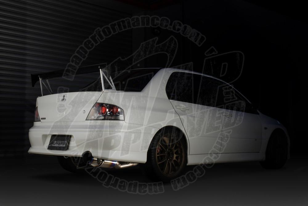 Tomei Titanium Cat-Back Exhaust JDM Bumper | 2003-2006 Mitsubishi EVO 7-9 (TB6090-MT01A).