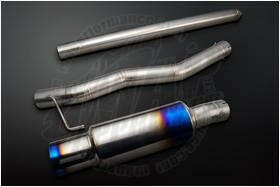 Tomei Titanium Cat-Back Exhaust JDM Bumper | 2003-2006 Mitsubishi EVO 7-9 (TB6090-MT01A).