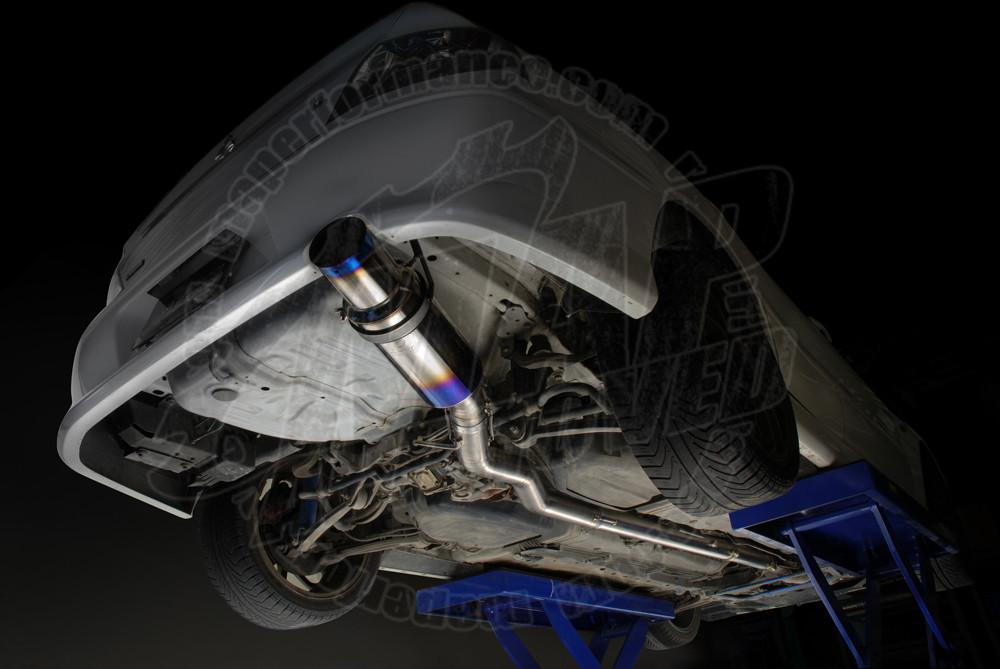 Tomei Titanium Cat-Back Exhaust JDM Bumper | 2003-2006 Mitsubishi EVO 7-9 (TB6090-MT01A).