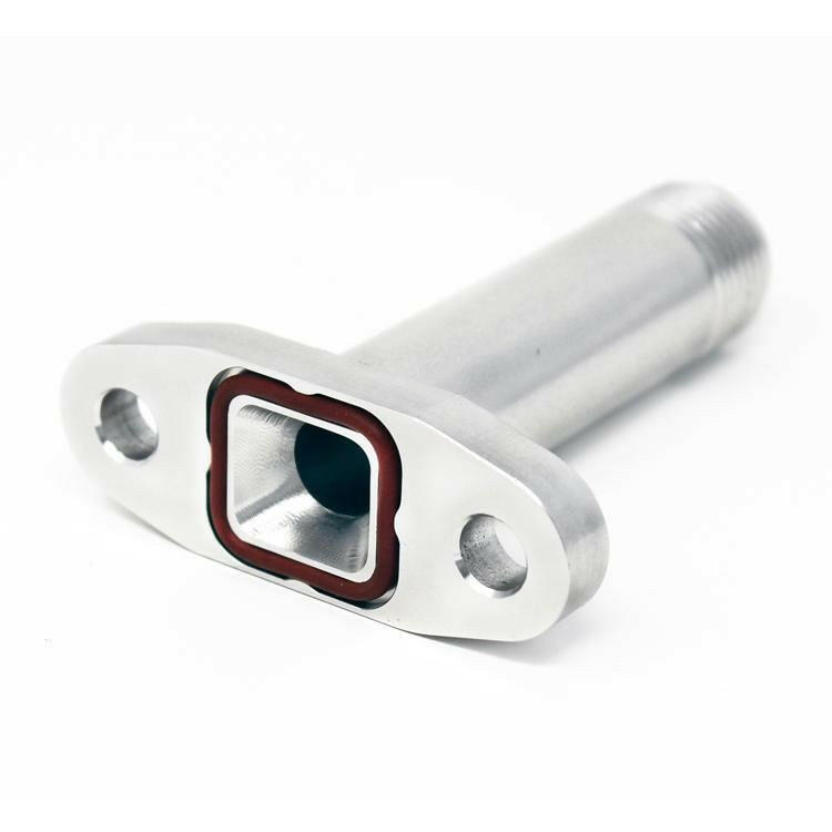 Torque Solution Extended Port Matched -10AN Oil Drain Flange for T3/T4 Turbos (TS-UNI-588).