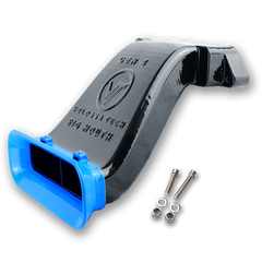 Velossa Tech BIG MOUTH Full Kit Intake Snorkel | 2016-2018 Ford Focus RS (VT-BM-0030-PBLU-BLK-RECT)