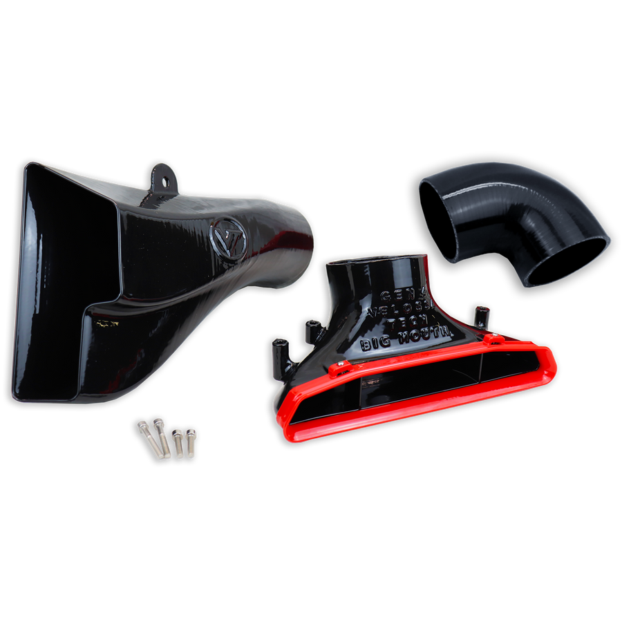Velossa Tech BIG MOUTH Full Kit Intake Snorkel | 2020-2026 Toyota Supra (VT-BM-0226-PBLU-BLK-RECT)