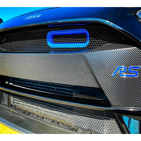 Velossa Tech BIG MOUTH Full Kit Intake Snorkel | 2016-2018 Ford Focus RS (VT-BM-0030-PBLU-BLK-RECT)