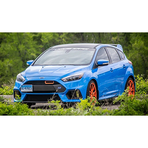 Velossa Tech BIG MOUTH Full Kit Intake Snorkel | 2016-2018 Ford Focus RS (VT-BM-0030-PBLU-BLK-RECT)