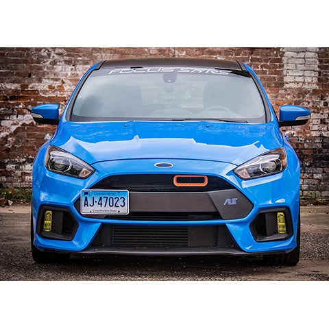 Velossa Tech BIG MOUTH Full Kit Intake Snorkel | 2016-2018 Ford Focus RS (VT-BM-0030-PBLU-BLK-RECT)