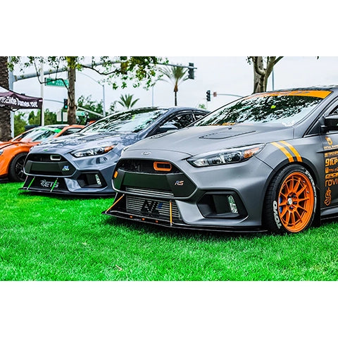 Velossa Tech BIG MOUTH Full Kit Intake Snorkel | 2016-2018 Ford Focus RS (VT-BM-0030-PBLU-BLK-RECT)