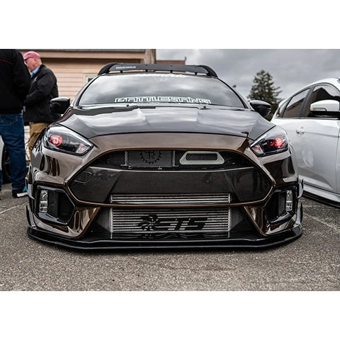 Velossa Tech BIG MOUTH Full Kit Intake Snorkel | 2016-2018 Ford Focus RS (VT-BM-0030-PBLU-BLK-RECT)