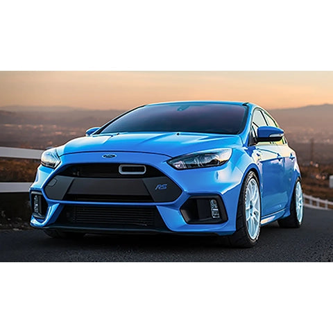 Velossa Tech BIG MOUTH Full Kit Intake Snorkel | 2016-2018 Ford Focus RS (VT-BM-0030-PBLU-BLK-RECT)
