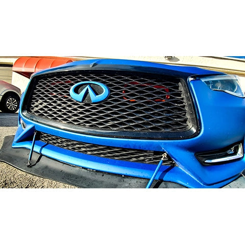 Velossa Tech BIG MOUTH Full Kit Intake Snorkel | 2016-2023 Infiniti Q50 Red Sport (VT-BM-0223-PBLU-BLK-RECT)